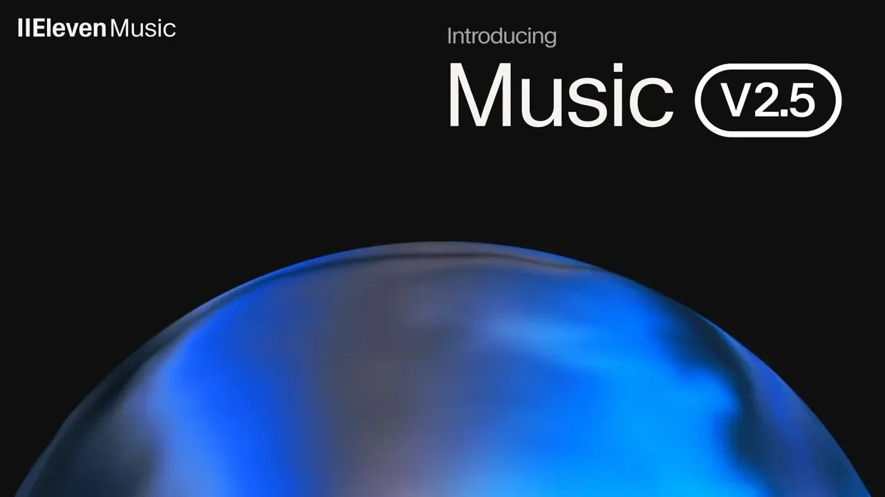 Imagen de presentación de Music v2.5 en el blog de ElevenLabs.