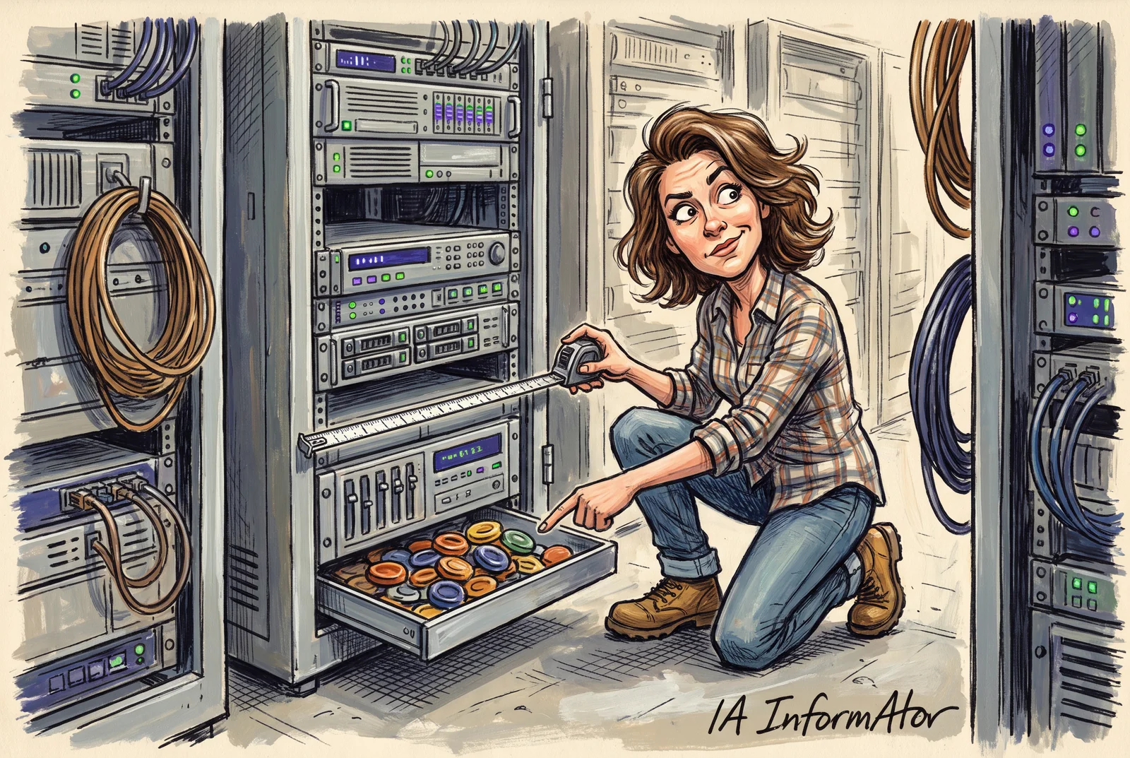 Il·lustració editorial: Mesurar espai: rendiment per rack