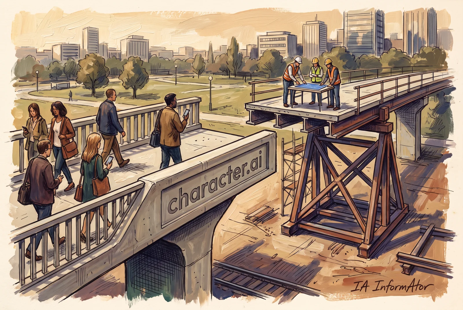 Il·lustració editorial: Character.ai busca una venda per continuar oberta